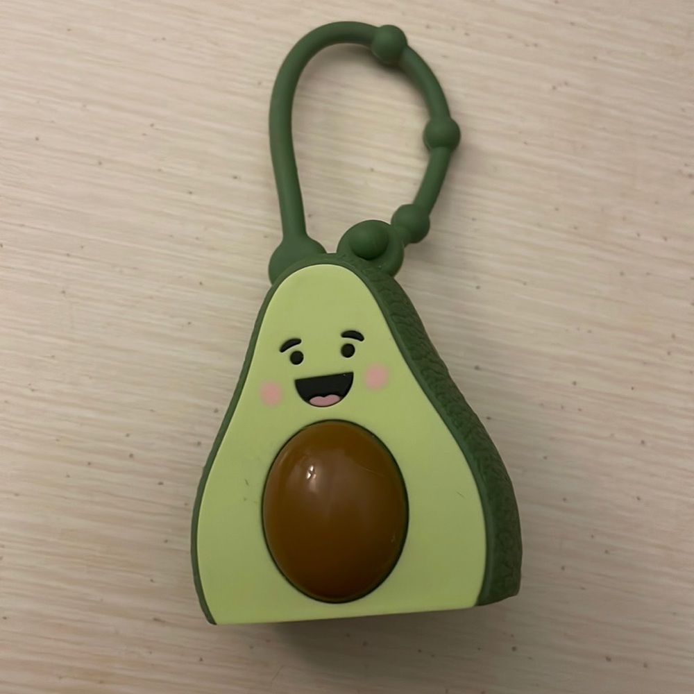 Bath and Body Works Happy Avocado Hand Sanitizer Keychain